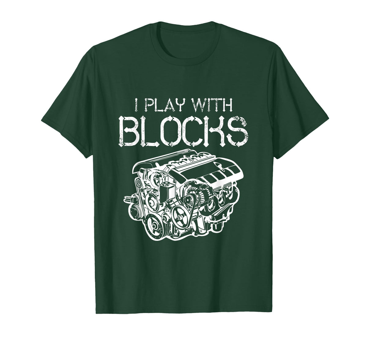 I Play With Blocks Mechanic Engine Block Car Mechanic Gift T-Shirt