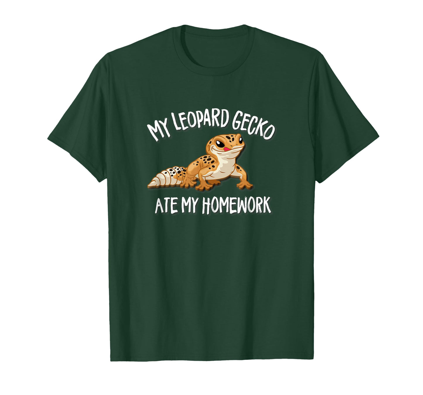 Kids Boys Girls Reptile Lover Pet Leopard Gecko Ate Homework T-Shirt