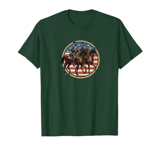 VINTAGE CAVALRY SOLDIERS ON HORSEBACK, CIVIL WAR ERA, HORSES T-Shirt