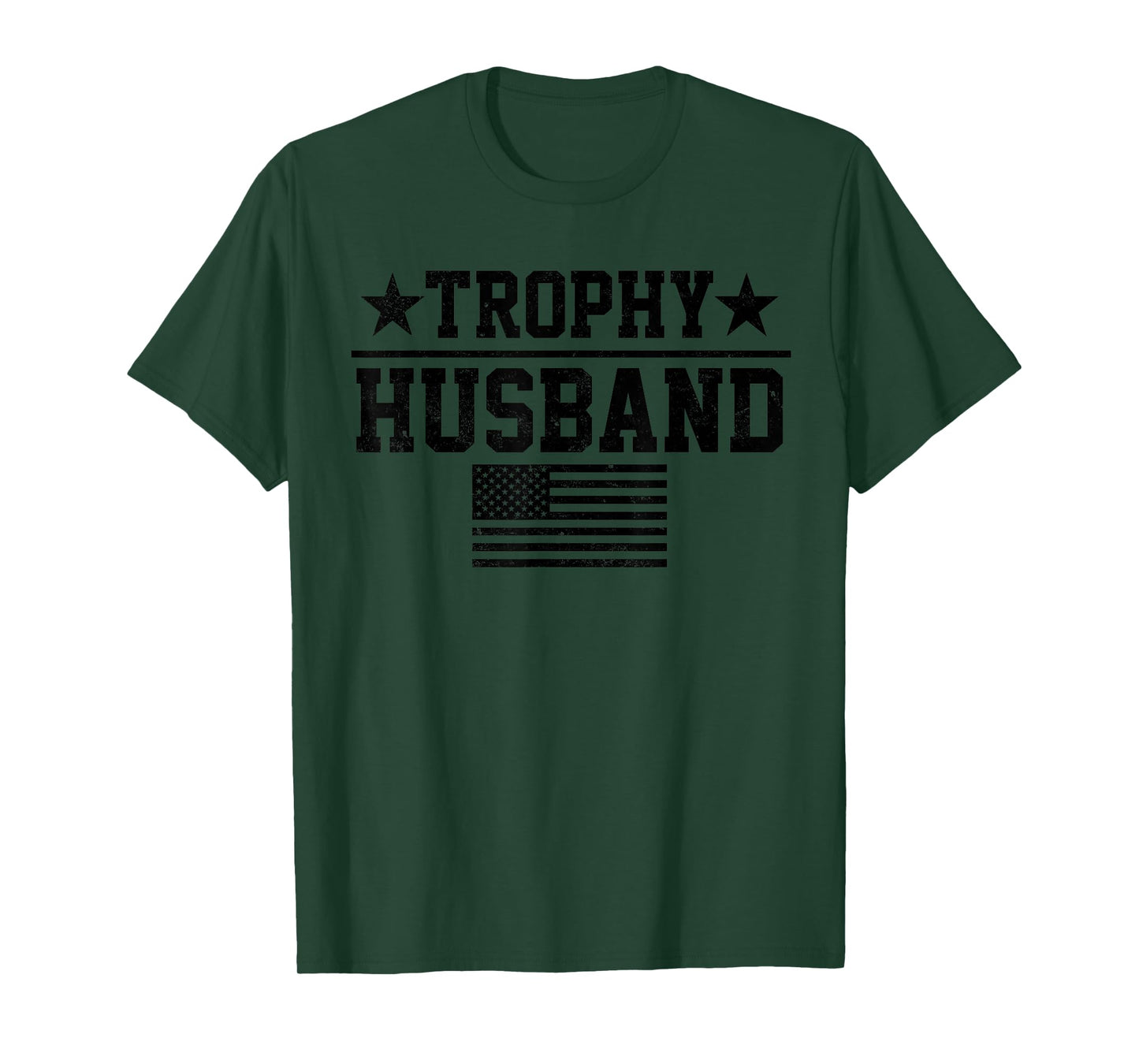Trophy Husband - American Flag - Fathers Day Tee Mens T-Shirt