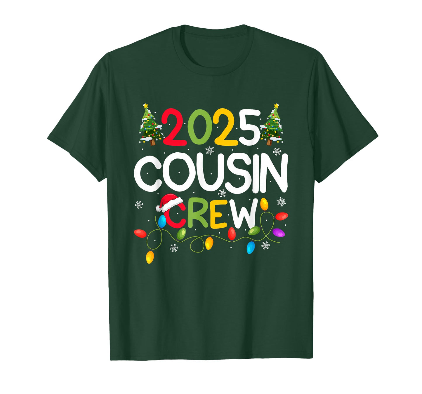 Cousin Crew 2025 Christmas Family Adult Kids Holiday Xmas T-Shirt