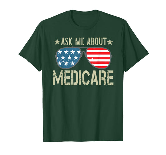 Ask Me About Medicare Health Insurance Sales Broker T-Shirt