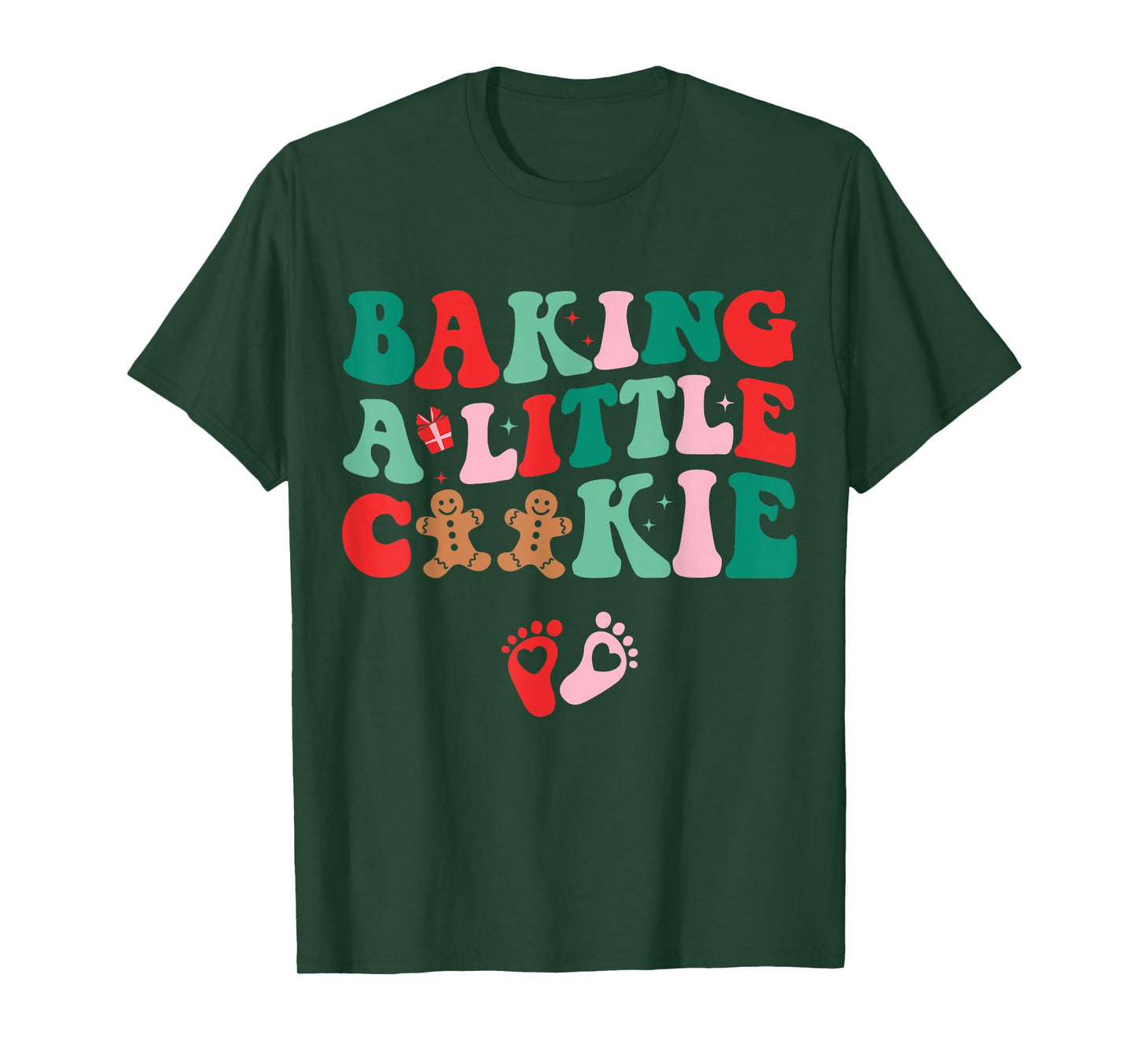 Baking A Little Cookie Cute Christmas Pregnancy Announcement T-Shirt
