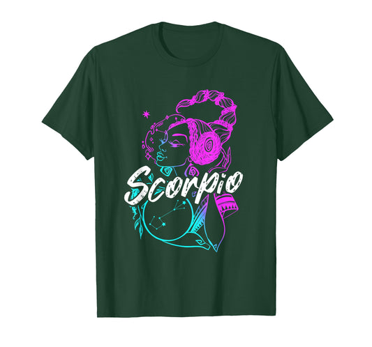 Zodiac Sign Scorpio Beautiful Girl Born In October November T-Shirt