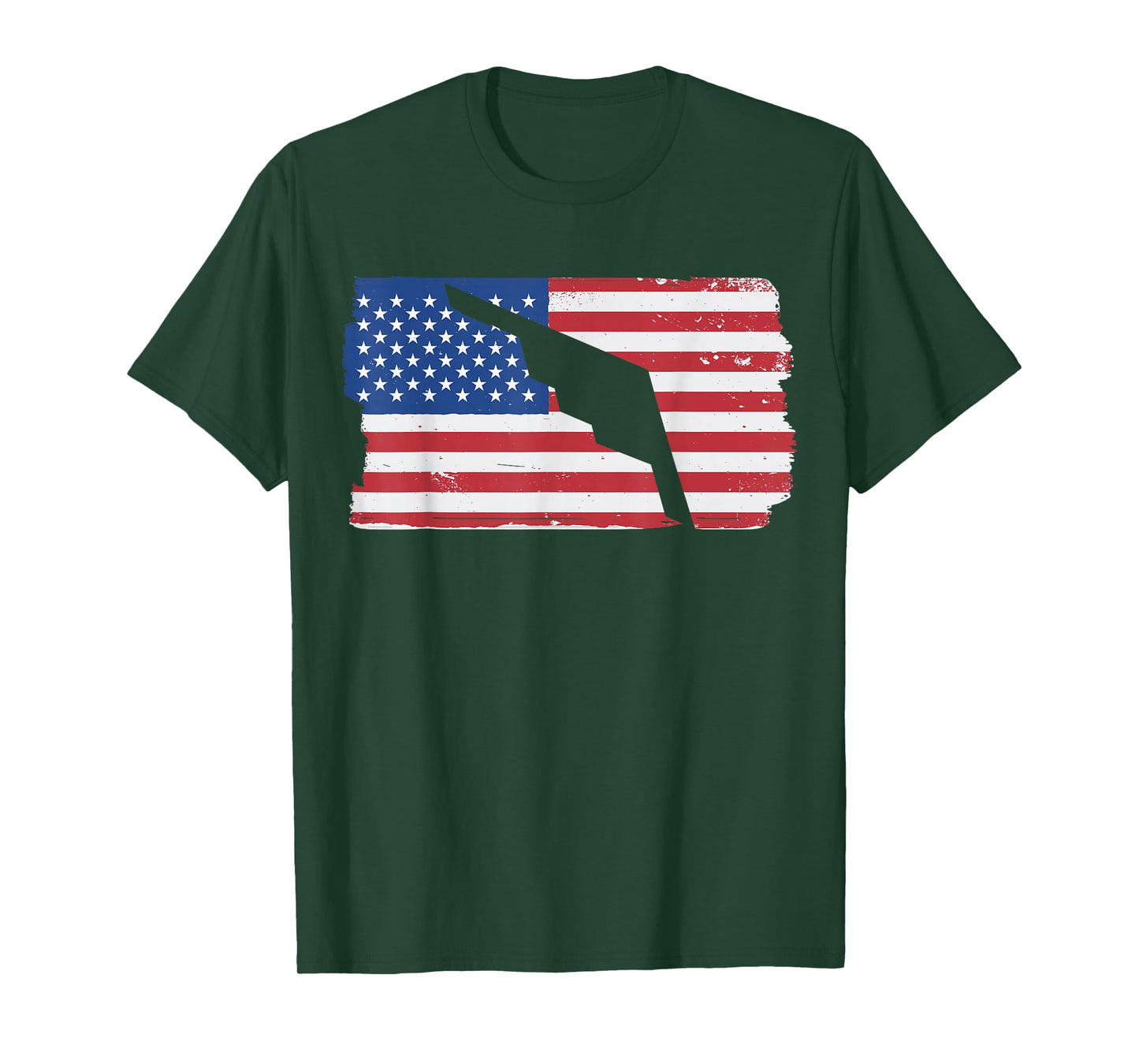 B-2 Stealth Bomber Military Airplane American Flag B2 T-Shirt