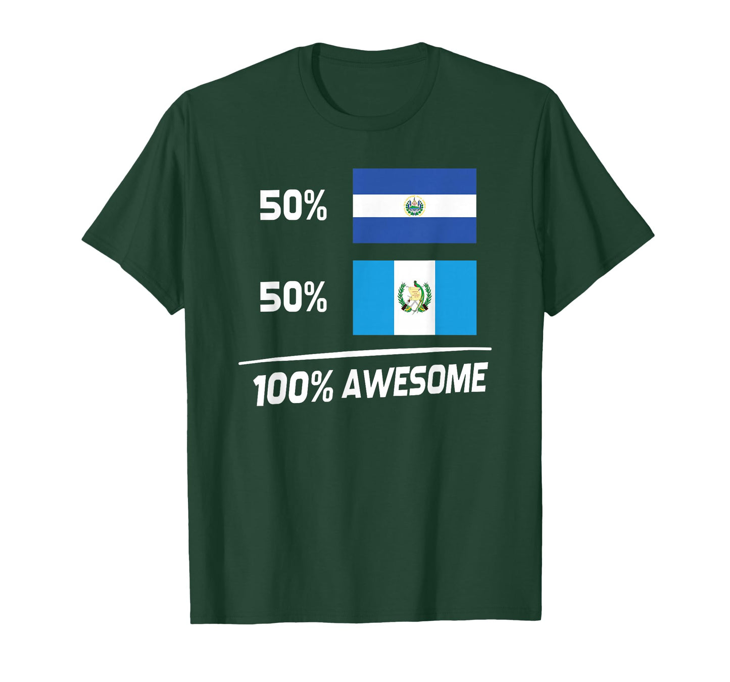 Half Salvadorian Half Guatemalan El Salvador Guatemala Flag T-Shirt