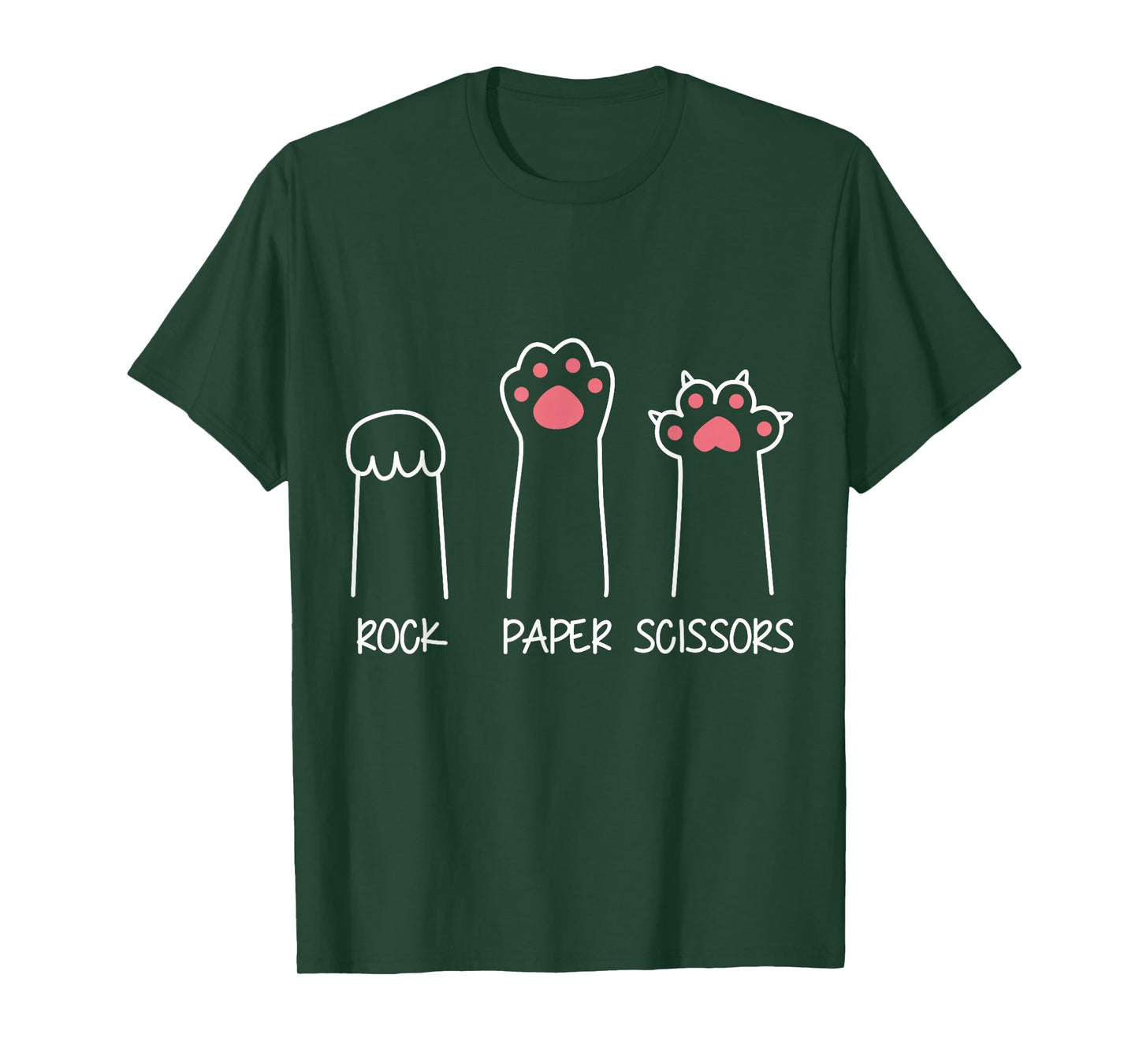 Rock Paper Scissors Hand Game Meme Animal Paw Cat T-Shirt