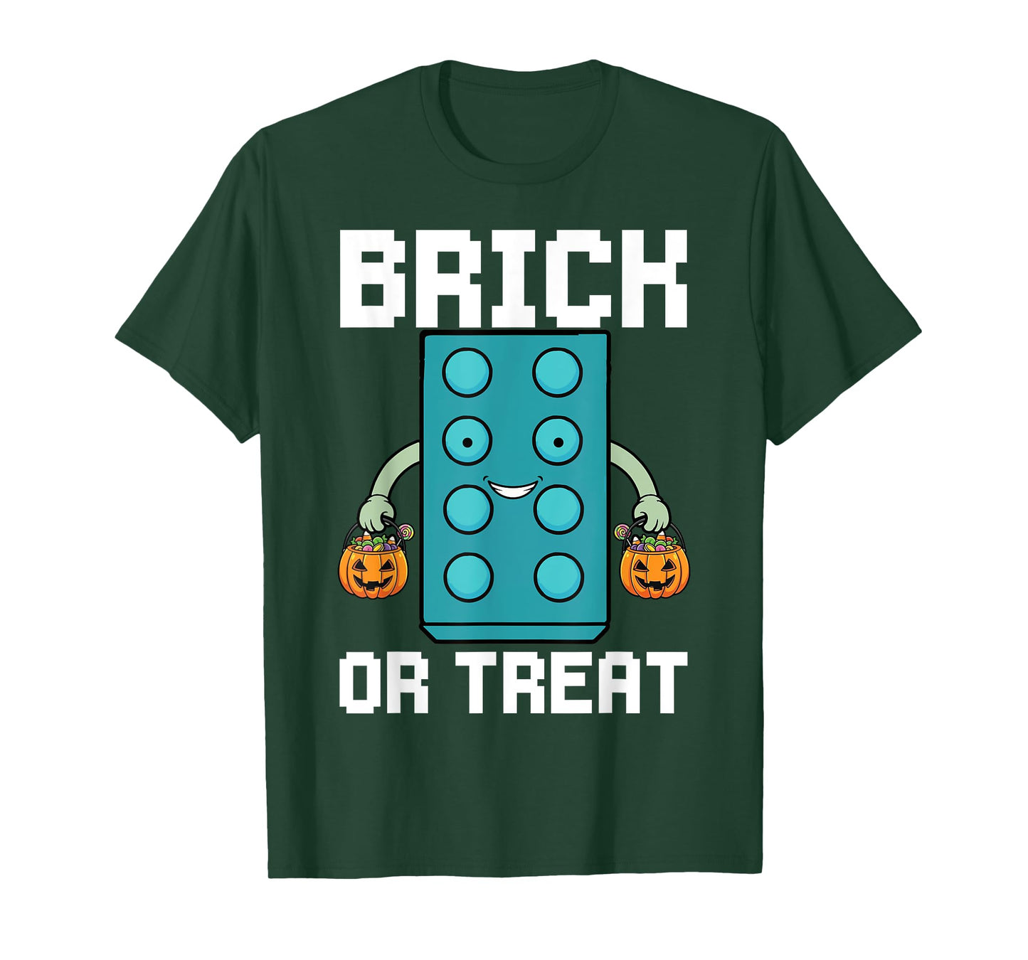 Brick Or Treat Brick Master Builder Toy Block Halloween T-Shirt