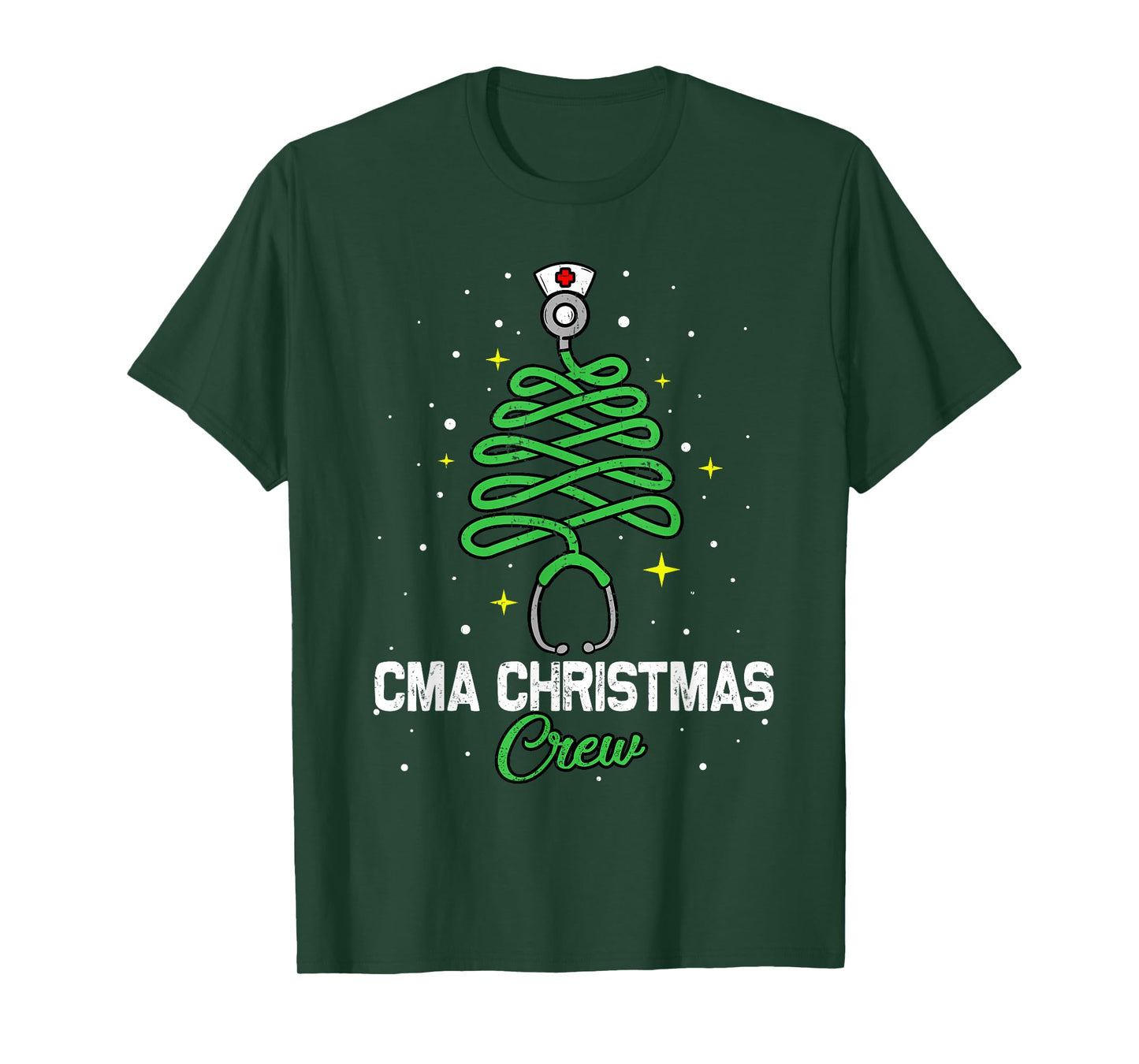 CMA Christmas Crew Cute Christmas Tree Xmas Lights Nurse T-Shirt