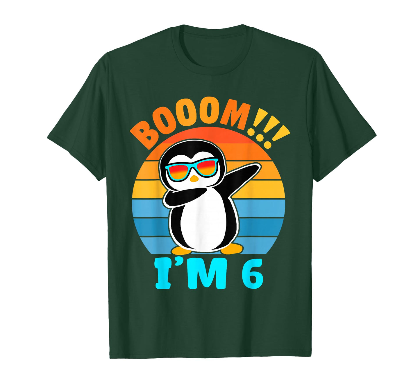 6th Birthday Dabbing Penguin 6 Year Old Bday Party Boy Girl T-Shirt