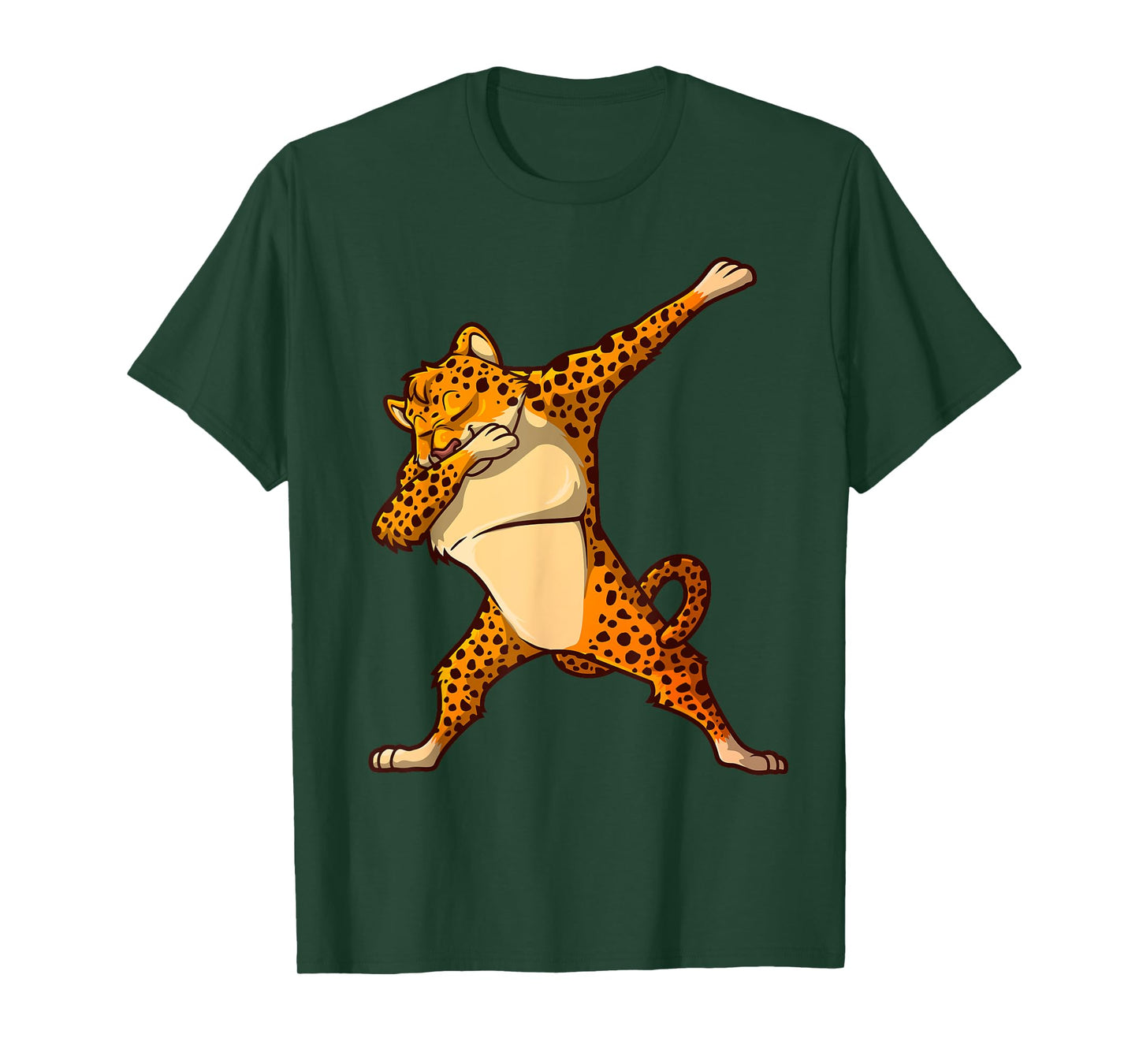 Funny Cheetah Dance For Kids Boys Girls Dabbing Cheetah Cat T-Shirt