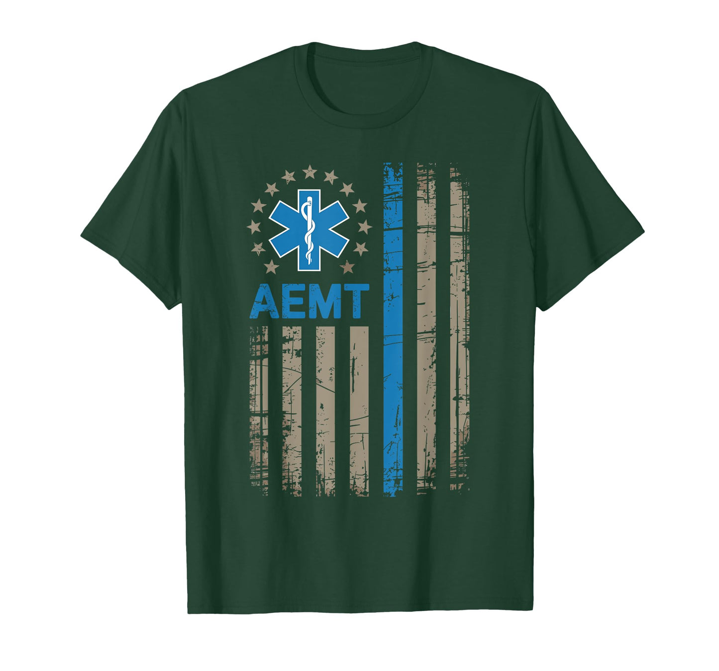 American Flag Advanced AEMT EMT Medical Technician First Aid T-Shirt