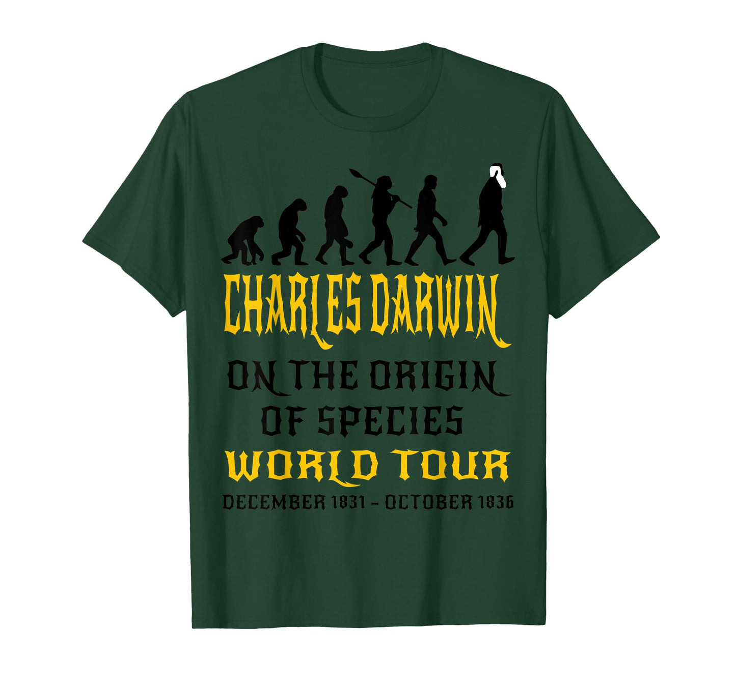 Charles Darwin Origin Species World Tour Evolve Biology Geek T-Shirt