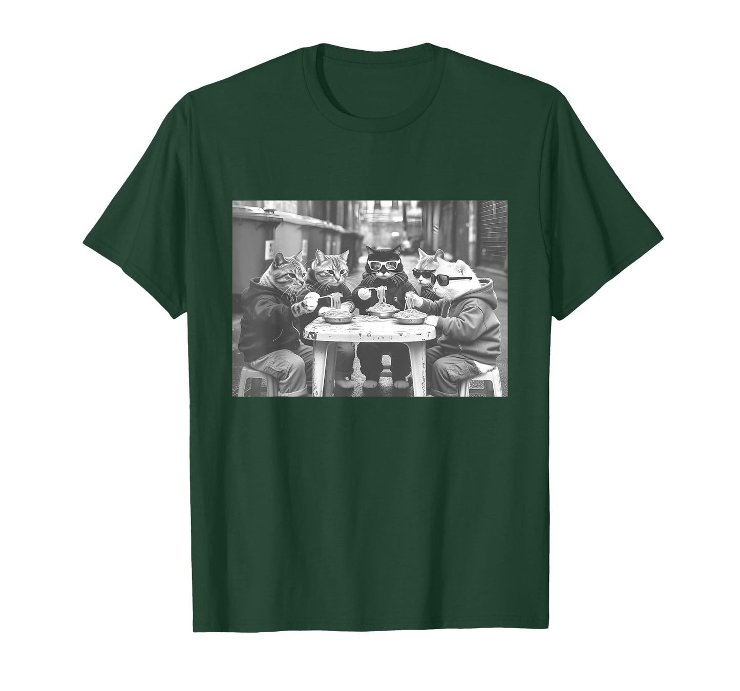 Cat Gang Street Food T-Shirt