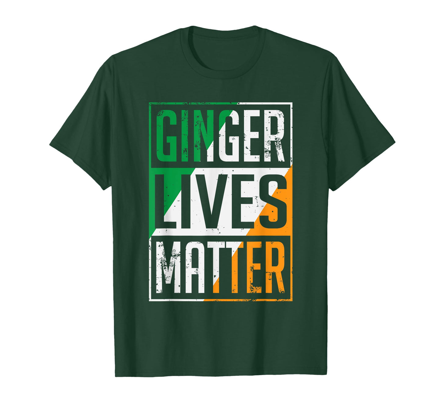 Ginger Lives Matter Irish Flag St Patricks Day Redhead Men T-Shirt
