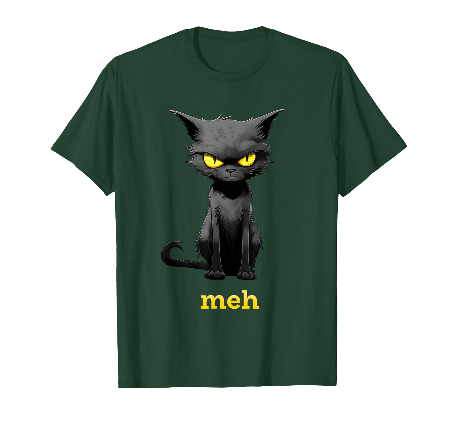 Meh Cat T-Shirt for Men Women Girls Kids