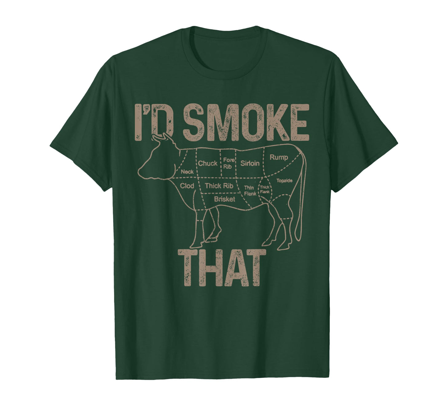 Chef Butcher Cook BBQ I'd Smoke That Cow Beef Funny Gift T-Shirt