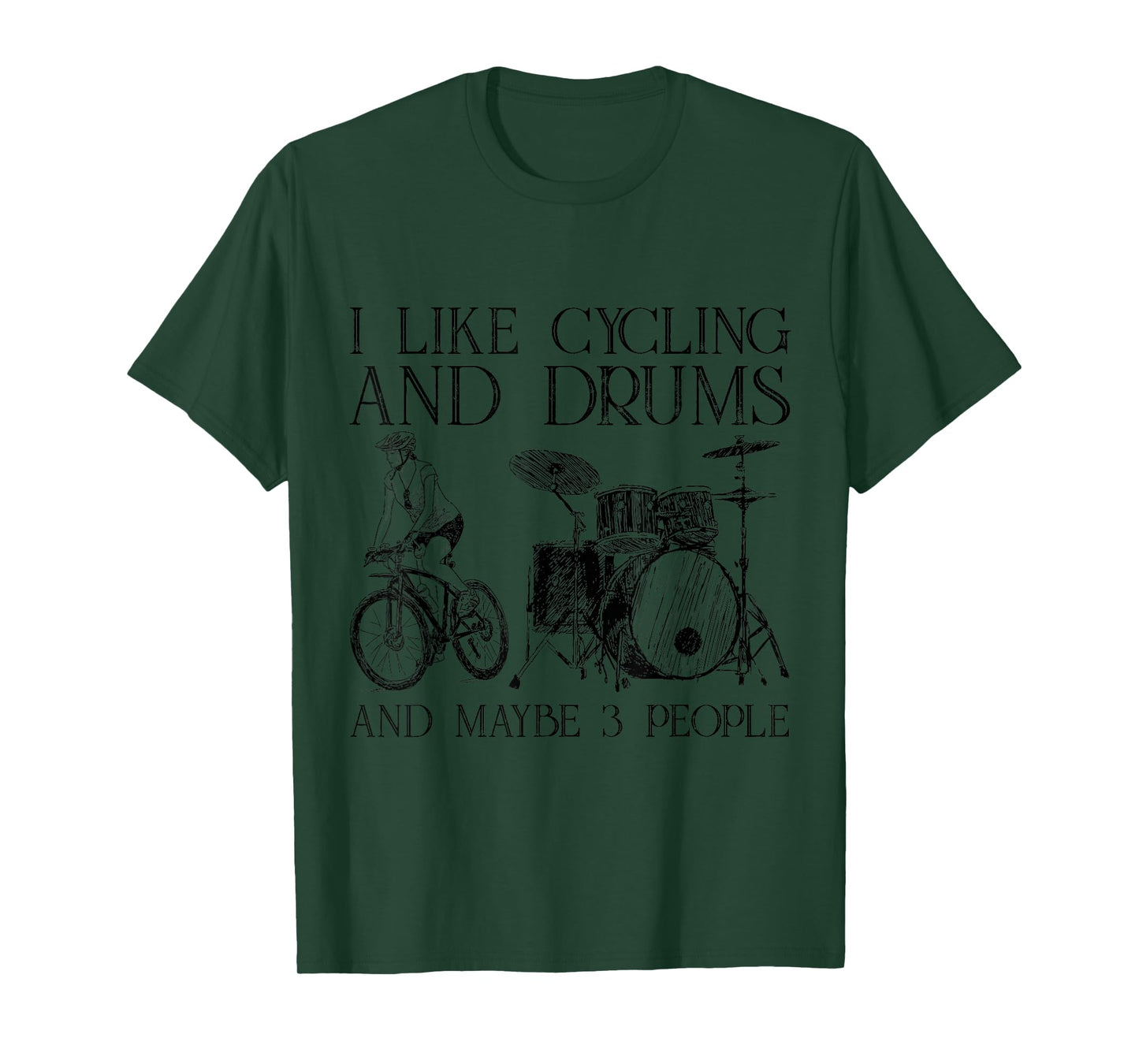 Cycling Cyclist Bikes Drum Drummer Lovers Gift Apparel T-Shirt
