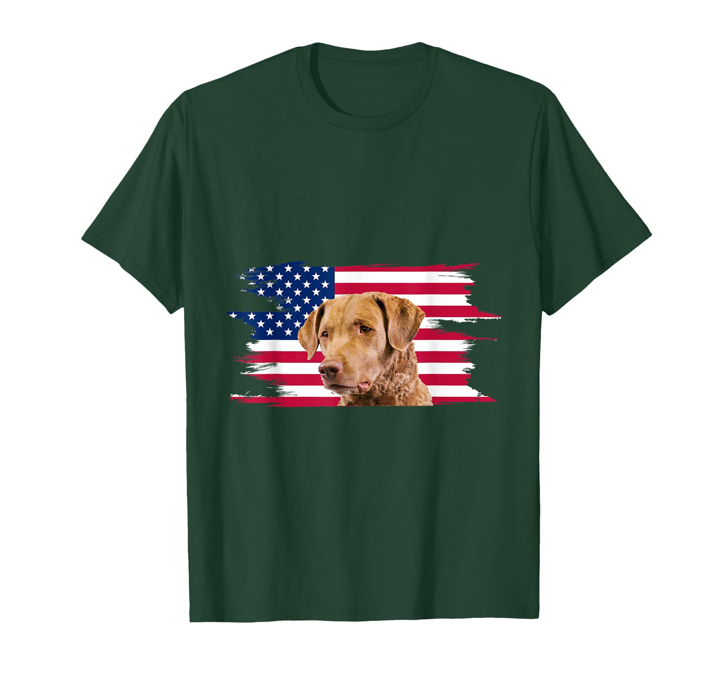 American Flag Dog Chesapeake Bay Retriever T-Shirt