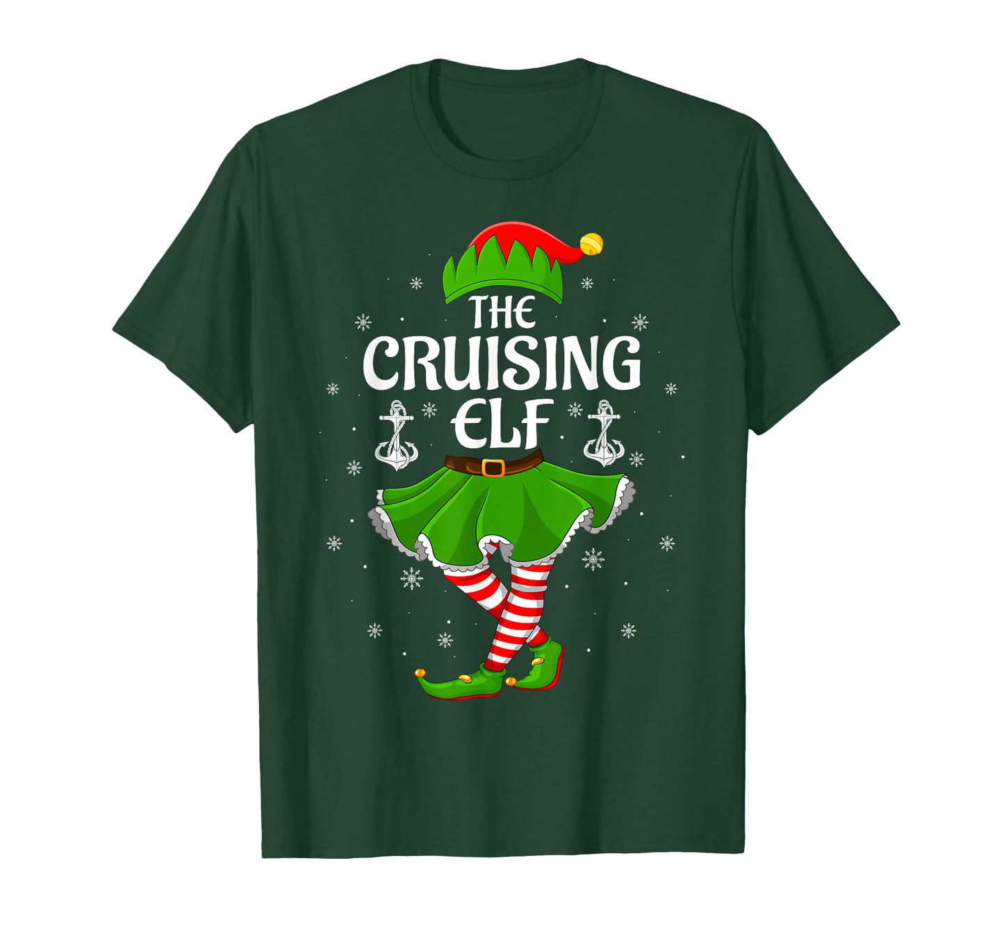 Cruising Elf Christmas Family Girls Women Elf Squad Xmas T-Shirt