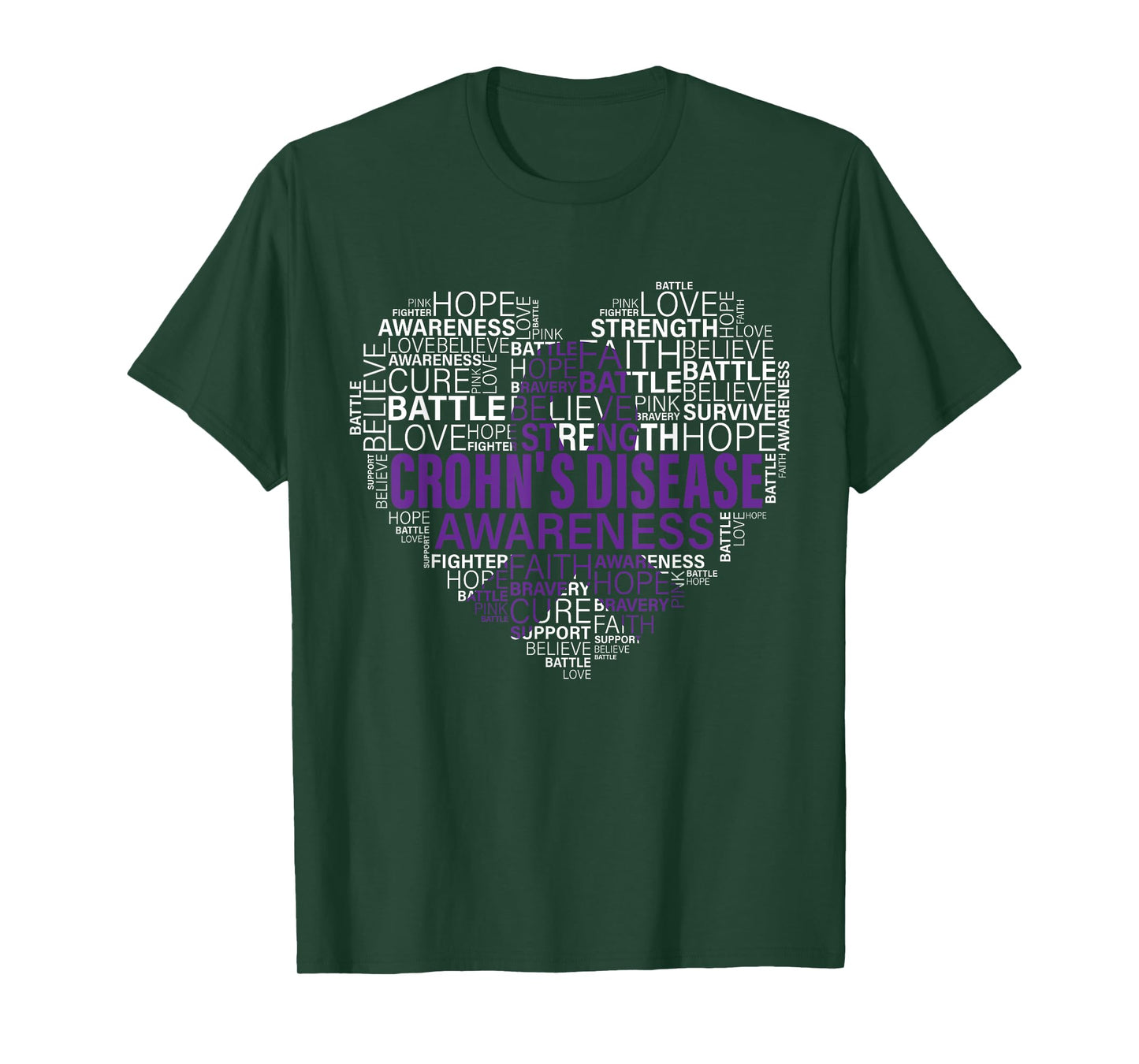 Crohn's disease Awareness Fight Hope Support Strong Warrior T-Shirt