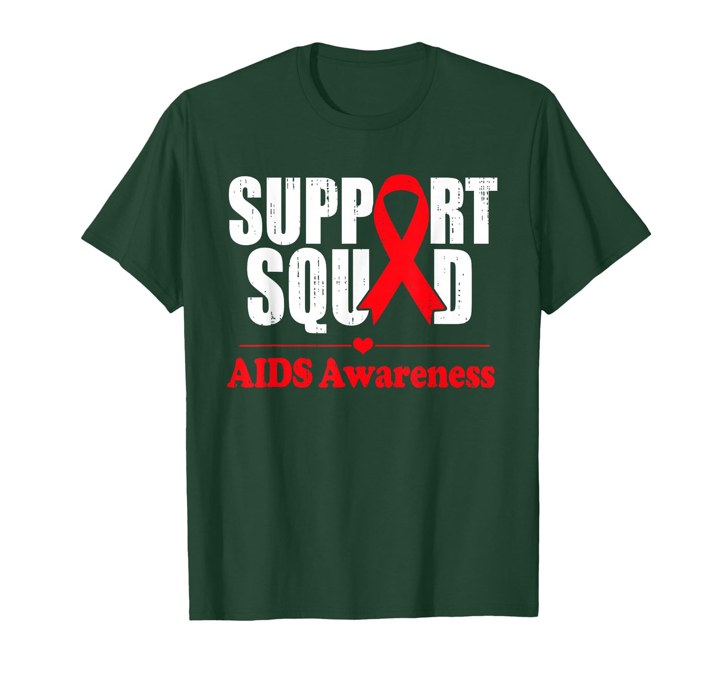 Aids Support Red Ribbon World Aids Day Hiv Aids Awareness T-Shirt
