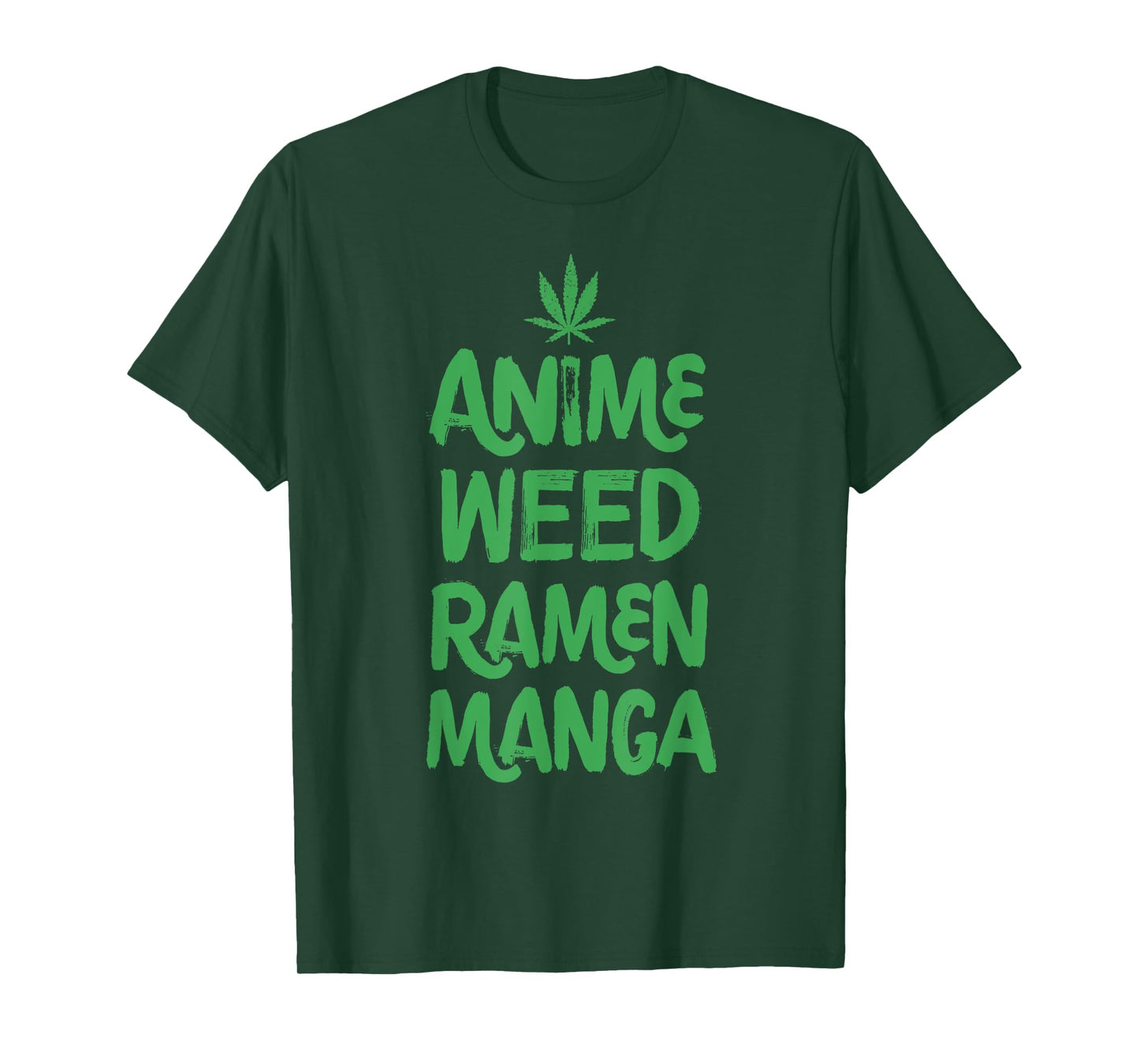 Anime Weed Ramen Manga Marijuana Leaf Cannabis Funny Japan T-Shirt