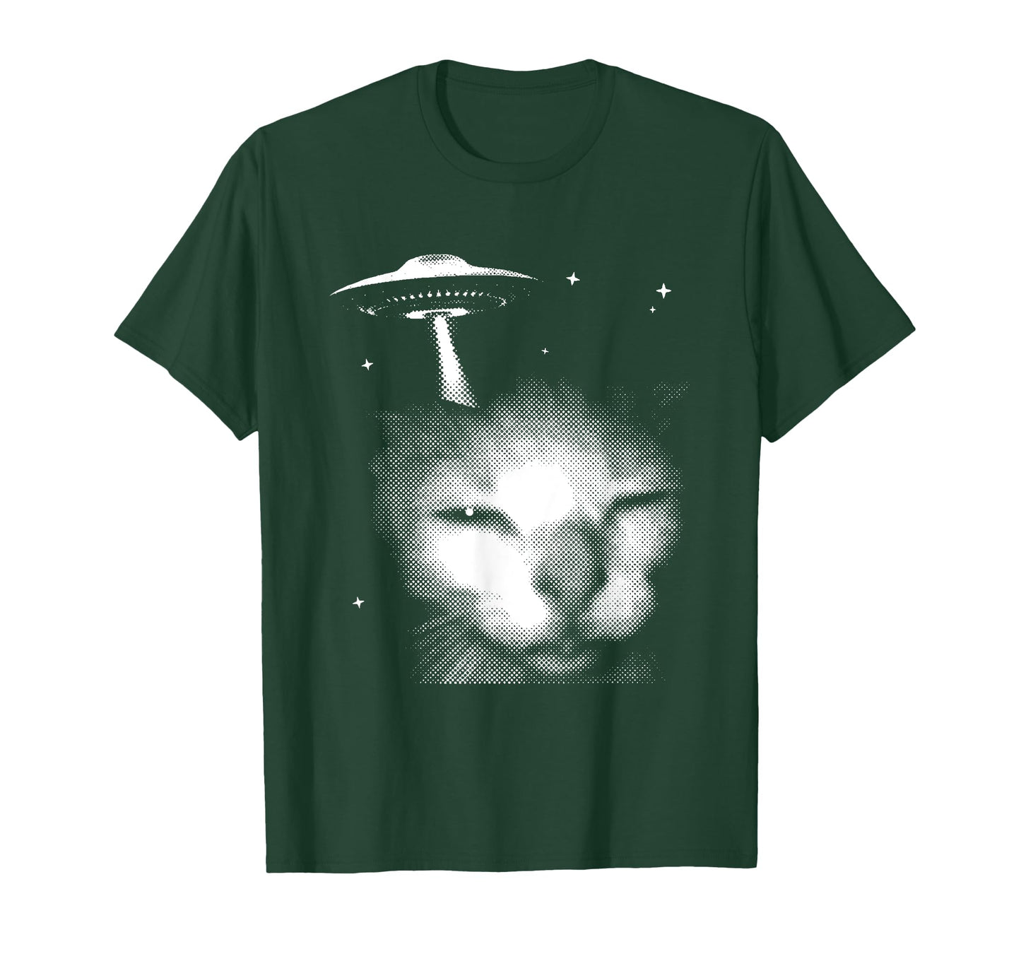 Y2k Alien UFO Cat Vintage 90s Retro Silly Cats Cat Lover T-Shirt