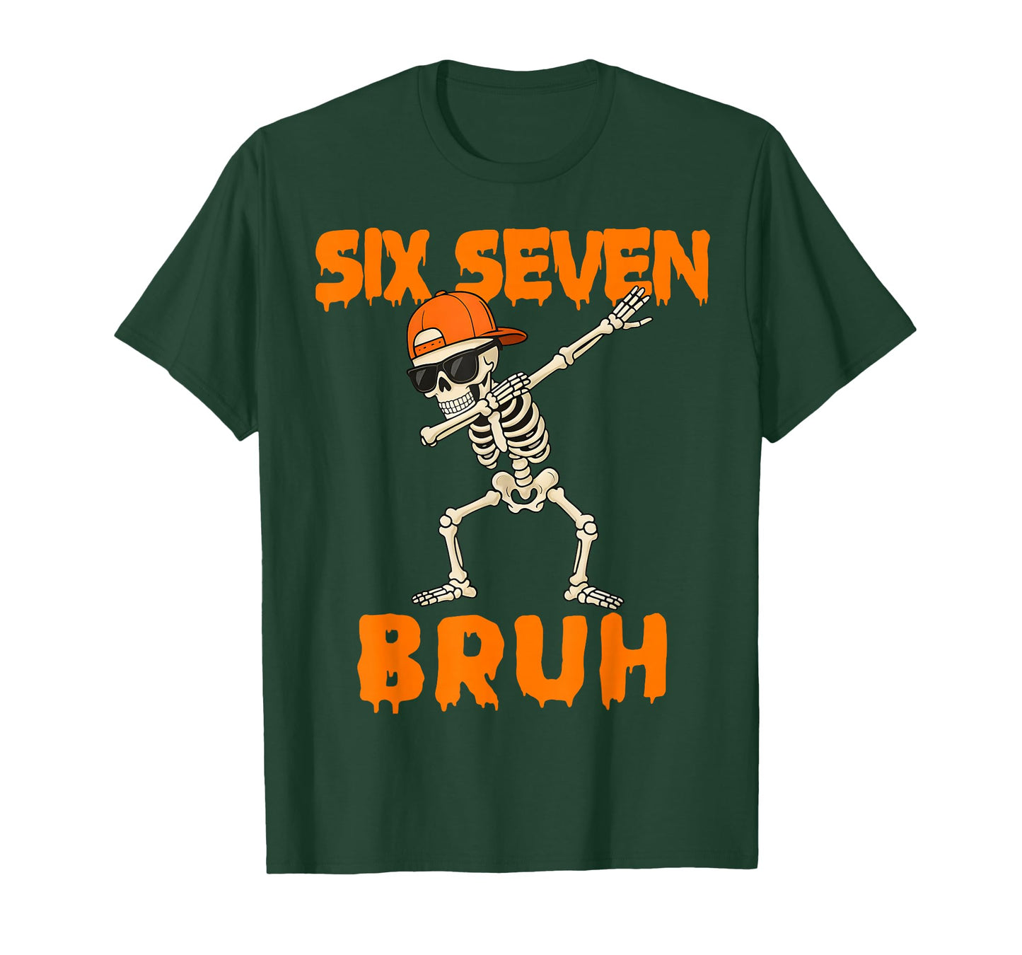 67 Halloween Funny Six Seven Meme Brainrot Pumpkin Kids Bruh T-Shirt