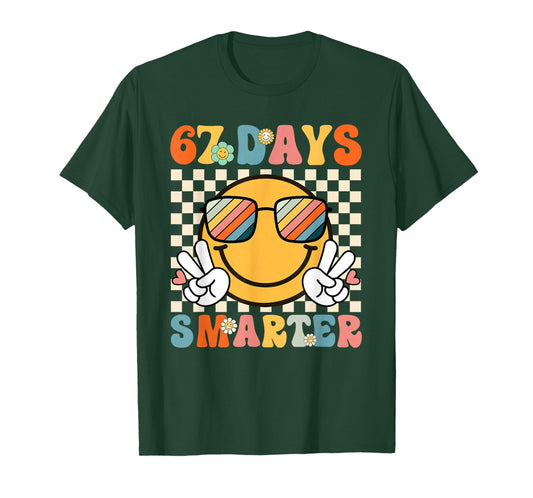 67 Days Smarter 67th Day of School for Teachers and Students T-Shirt