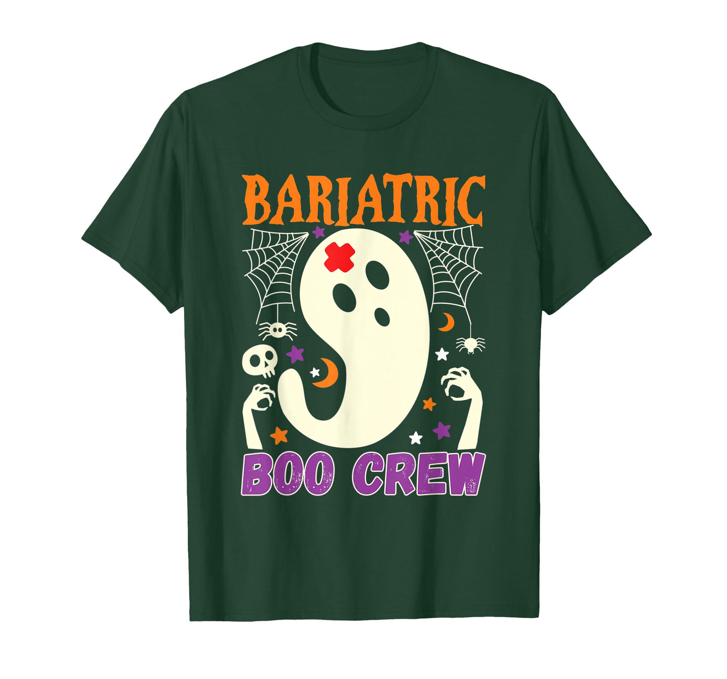 Bariatric Boo Crew Nurse Halloween Nurses Cute Ghost Women T-Shirt