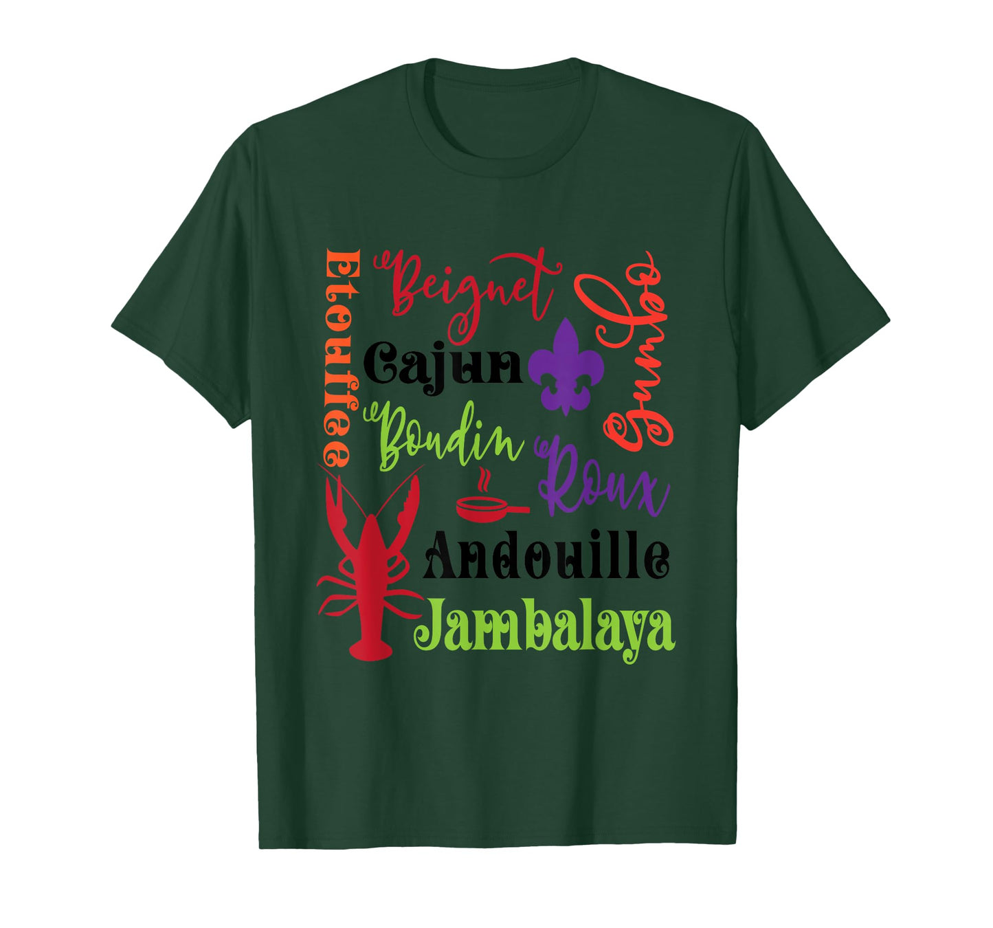 Crawfish Beignet Gumbo Jambalaya Subway Bayou Funny T Shirt T-Shirt