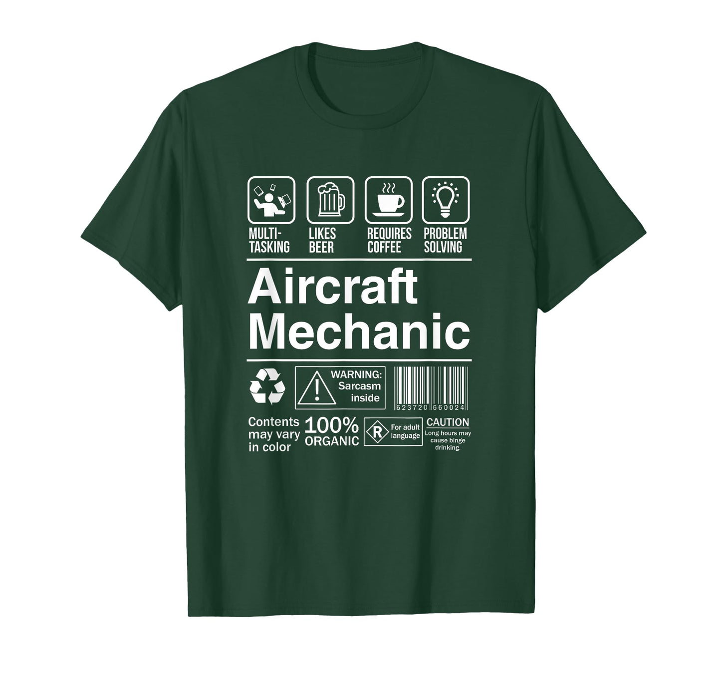 Aircraft Mechanic Product Label Funny Gift T-Shirt