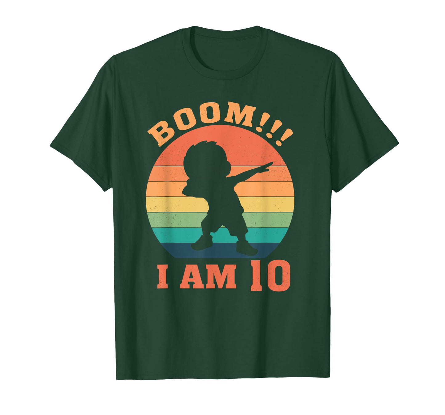 Boom I'm 10 Years Old 10th Birthday Party Dabbing Kids T-Shirt
