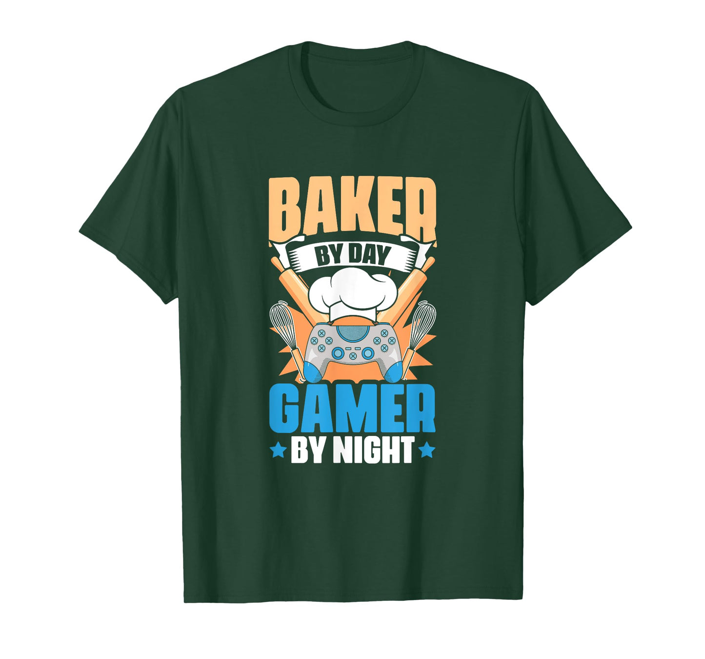 Baker Gamer Video Gaming | Bakery Pastry Baking Bread Baker T-Shirt