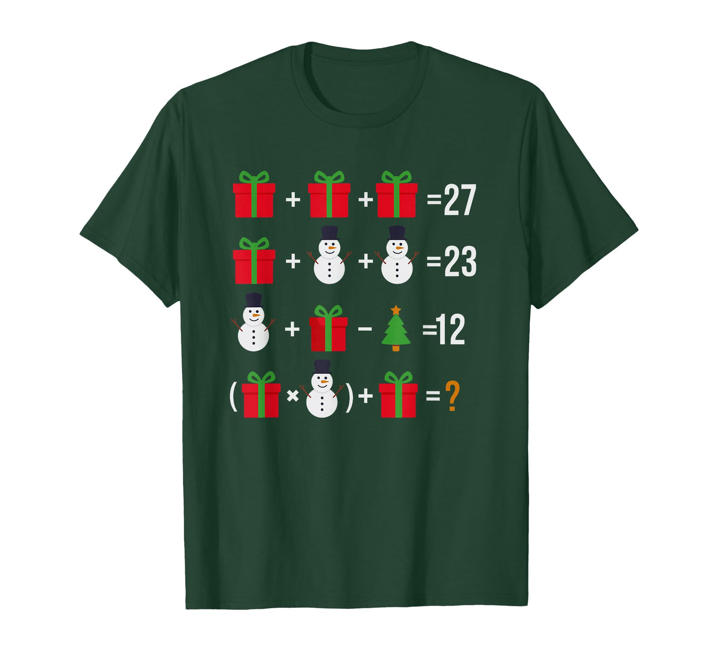 Funny 67 Meme Present Snowman Tree Math Teacher Christmas T-Shirt