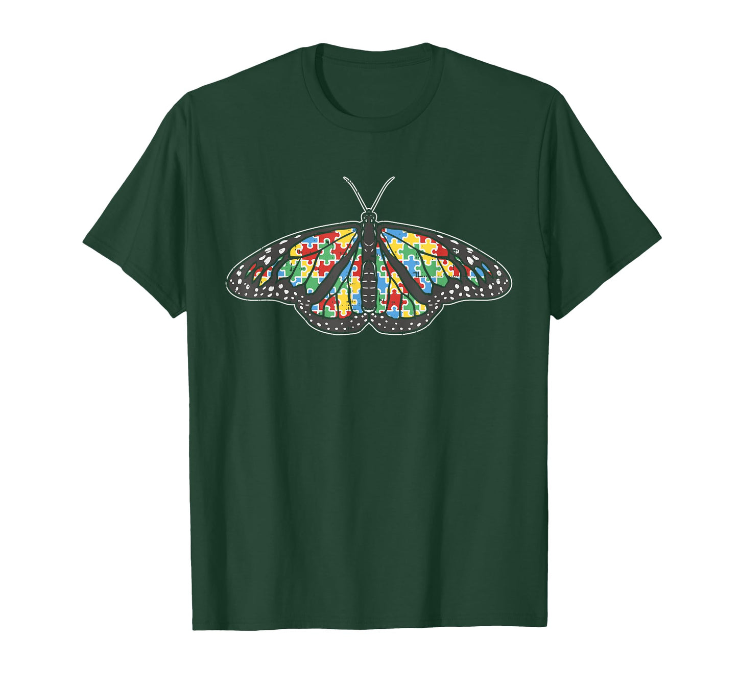 Monarch Butterfly Puzzle Shirt Autism Awareness Support Gift T-Shirt
