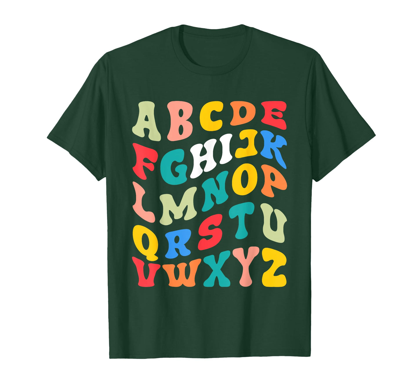 Alphabet Hi Back To School ABC Pre K Kindergarten Teacher Men Women Kids T-Shirt