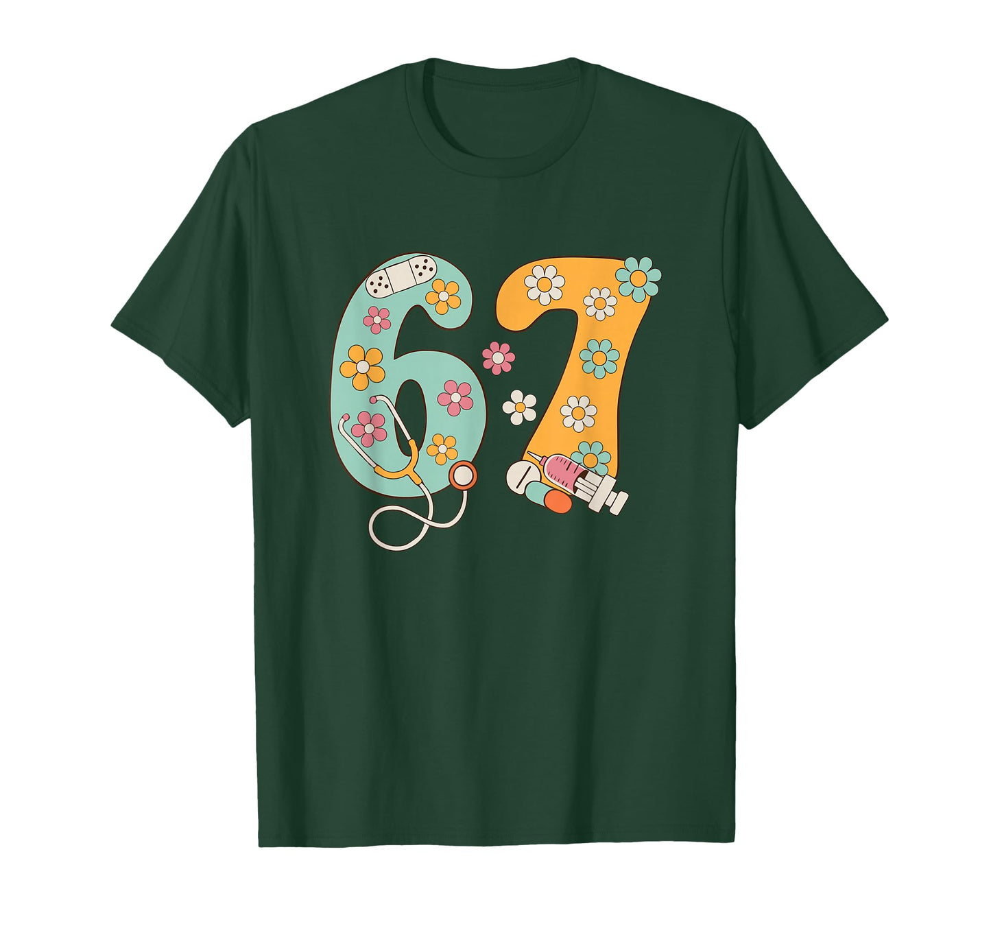 67 Shirt for Nurse 67 Meme Women Doctor Nursing Six Seven T-Shirt