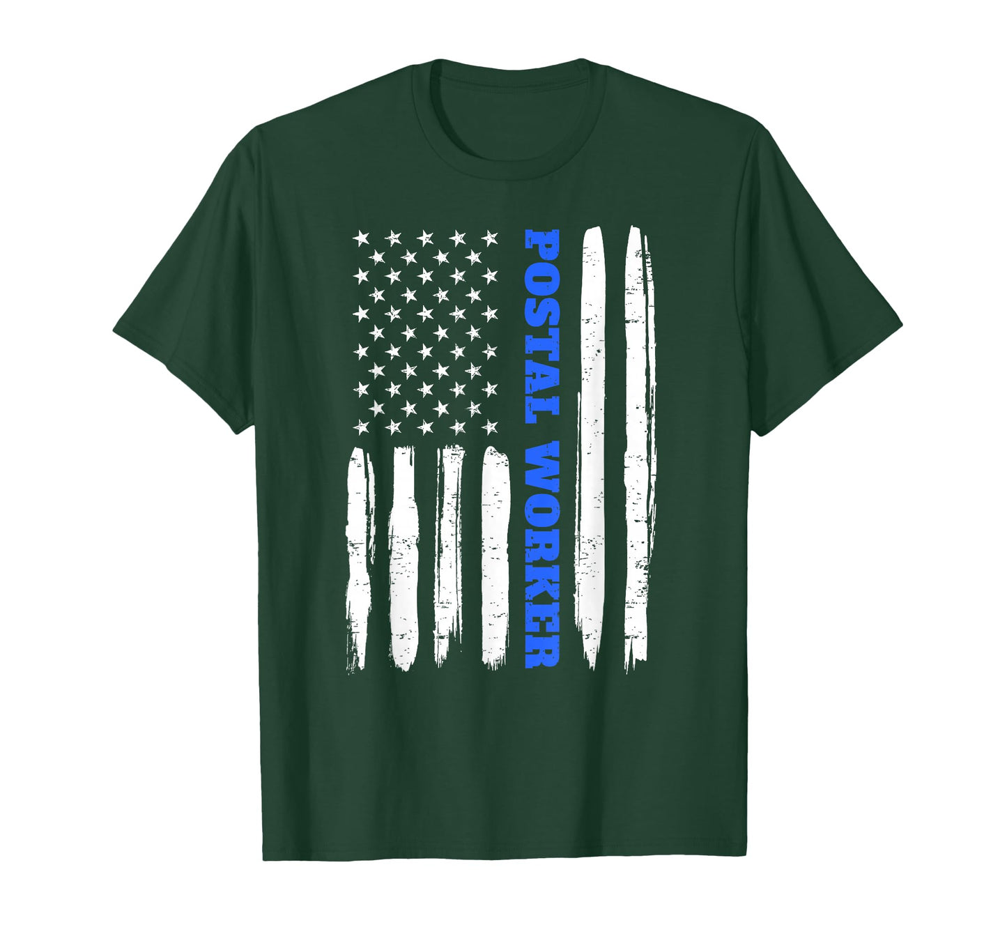 Patriotic Postal Worker American Flag Stars Stripes Postman T-Shirt