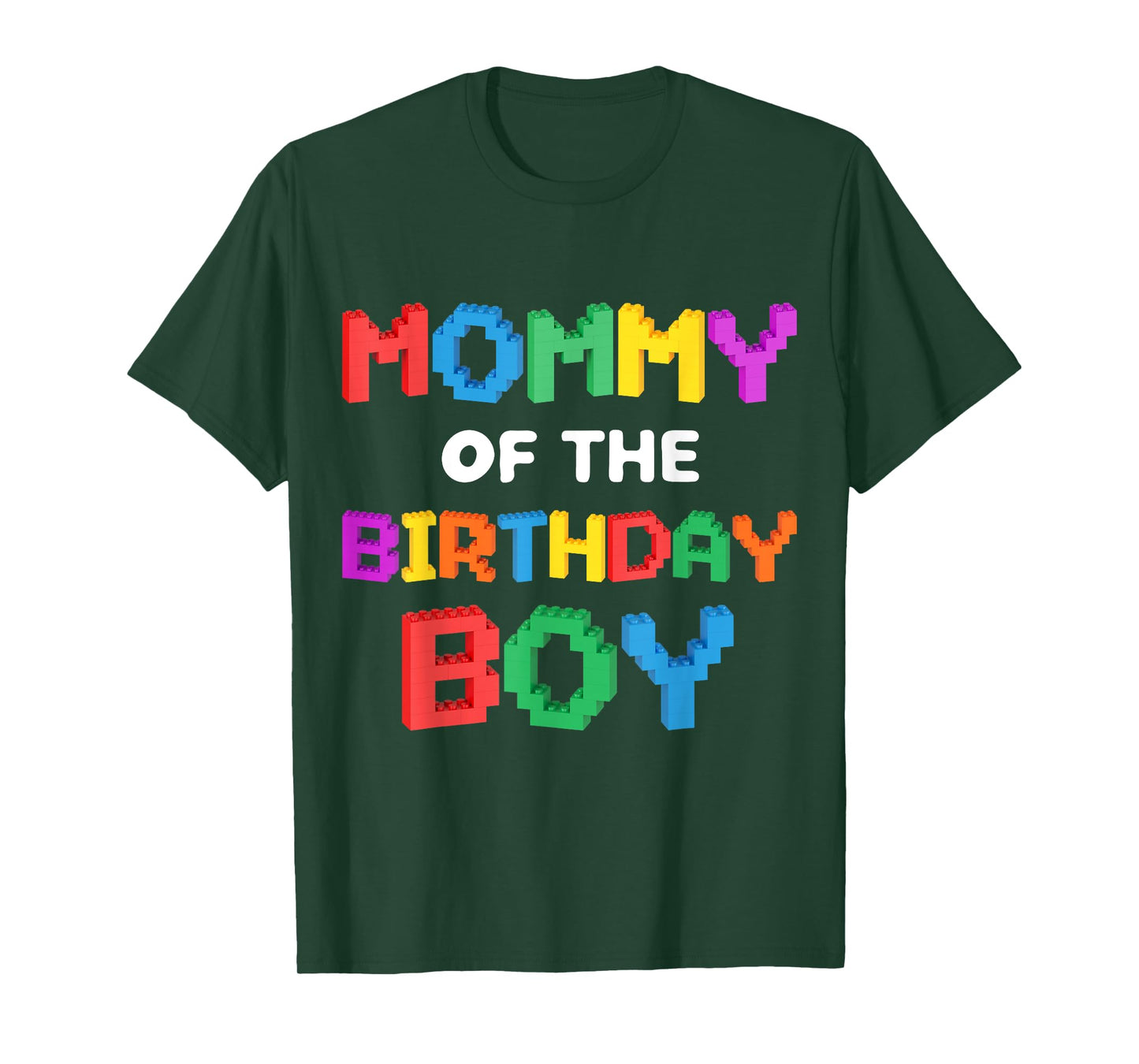 Mommy of the Birthday Boy Master Builder Bricks Blocks T-Shirt