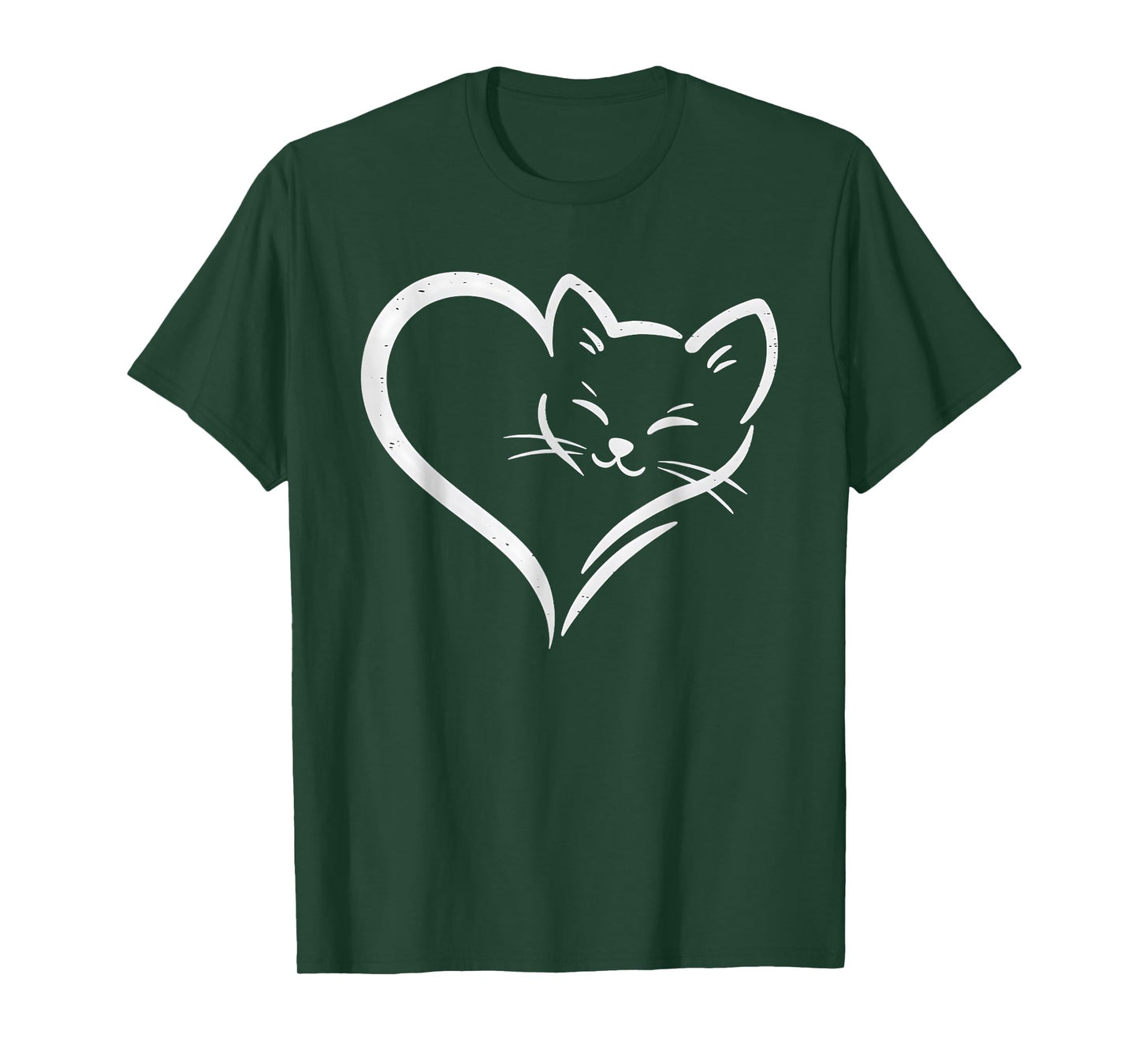 Cute Cat Heart - Cute Heart Cat Mom Women Girls Kids T-Shirt