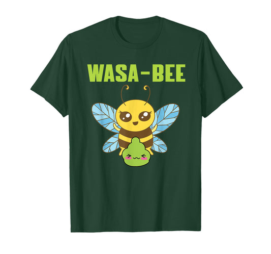 Cute Wasabi Bee Pun Costume Love Spicy Food Japan T-Shirt