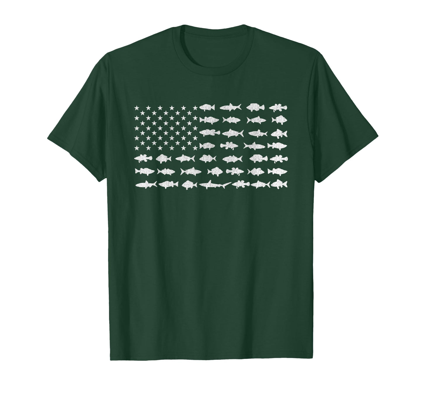 Vintage USA Fish American Flag Shirt Fishing Gifts T-Shirt