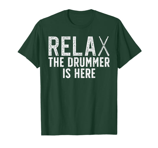 Funny Drummer Design For Men Women Drum Player Music Lover T-Shirt