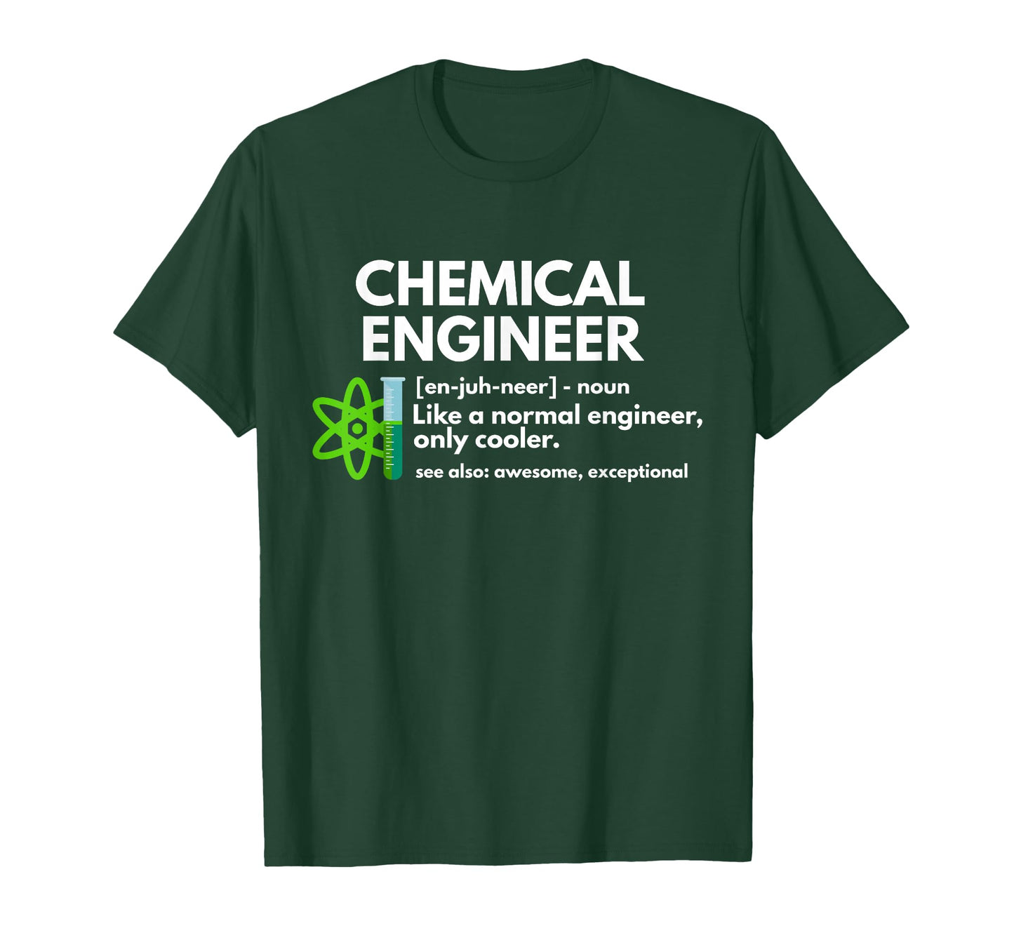 CMAtst Chemical Engineer T-Shirt - Men's & Women's Unisex Adults - Black - Small - Short Sleeve - Cotton & Polyester - Funny Chemical Engineer Definition Engineering T-Shirt