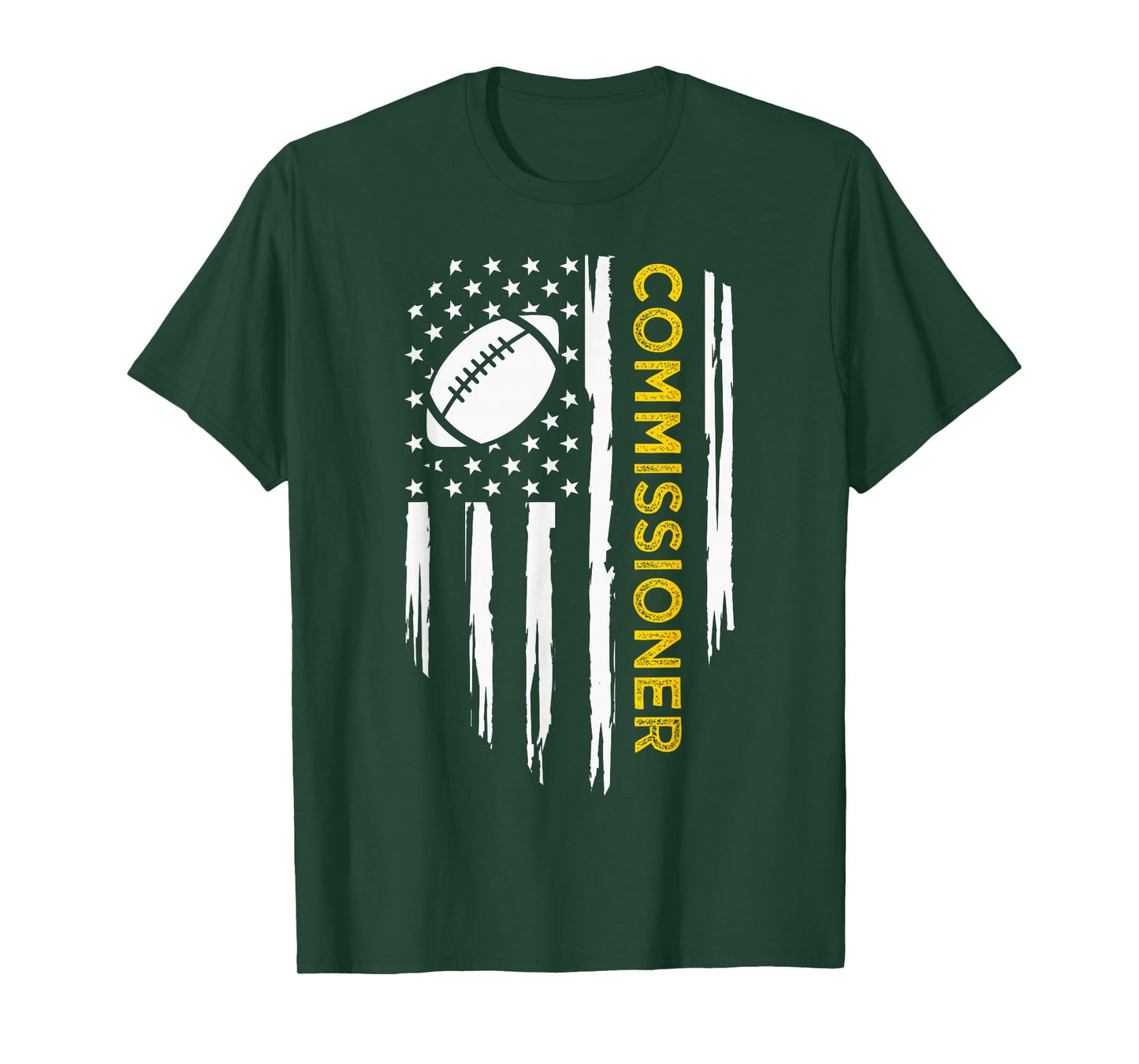 Commissioner Fantasy Football - American Commish Flag T-Shirt