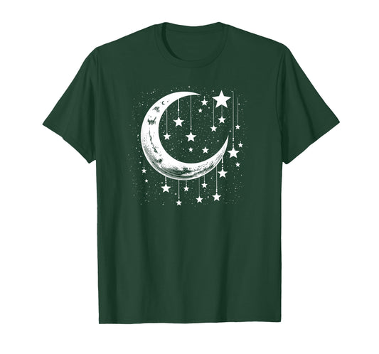 Galaxy Night Sky Moon Lunar Stars Love T-Shirt