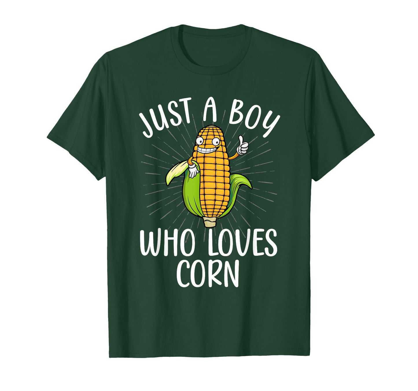 Cute Corn Art For Boys Kids Men Corn On The Cob Farmers Food T-Shirt
