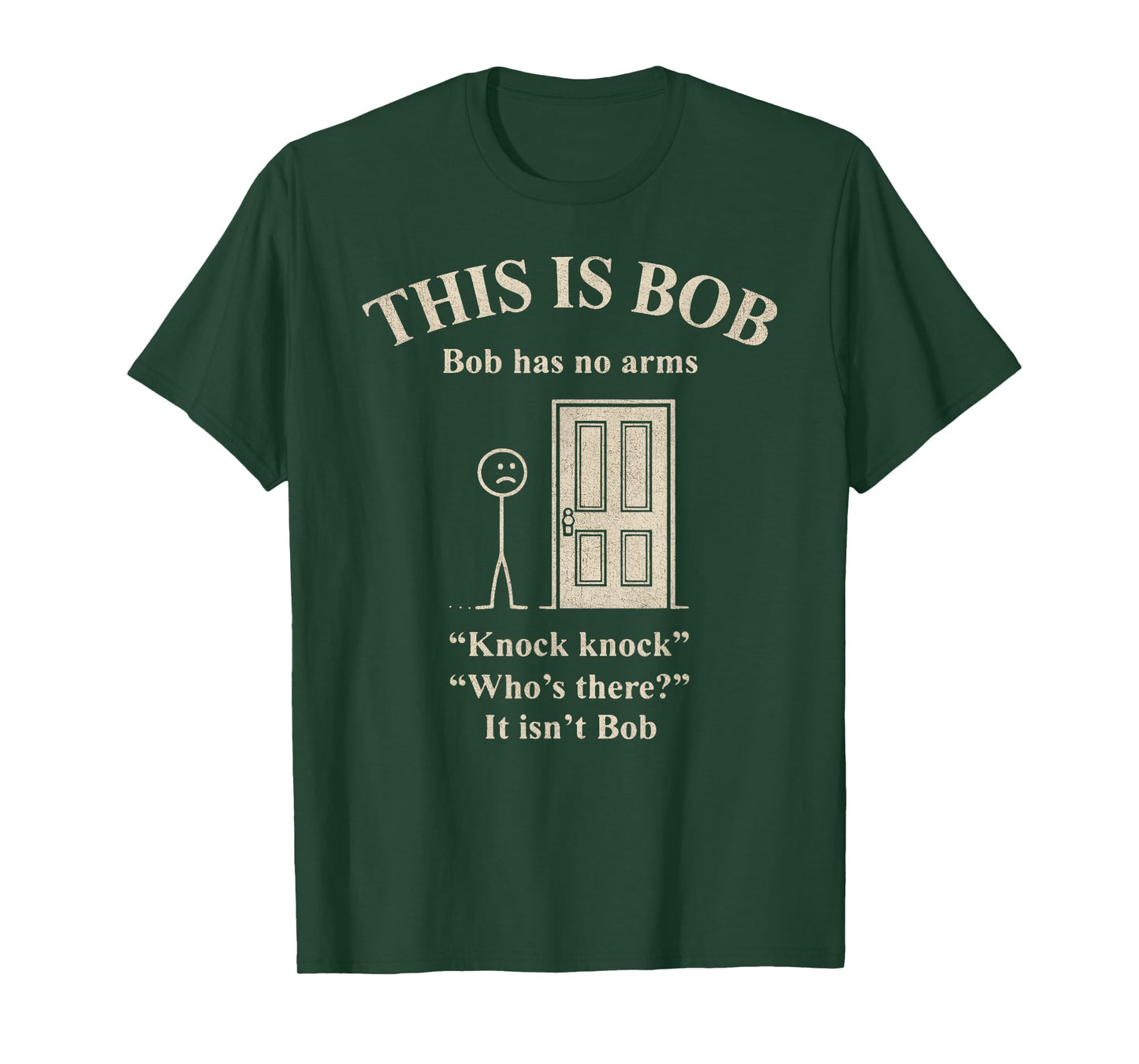 This Is Bob Funny Stick Figure Knock Knock T-Shirt
